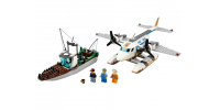 LEGO CITY L'avion de la garde cotiere et bateau  2013